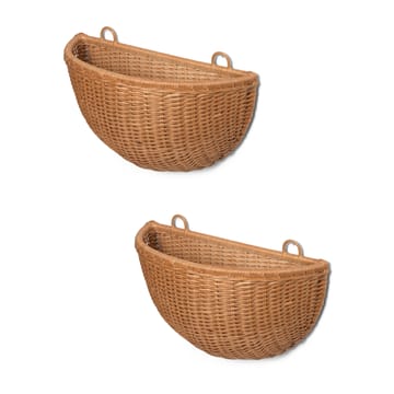 Braided wall basket 2-pack - Natural - ferm LIVING