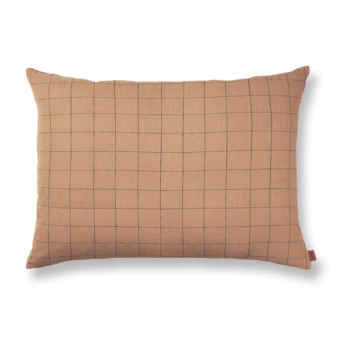 Brown cushion 60x80 cm, Grid ferm LIVING