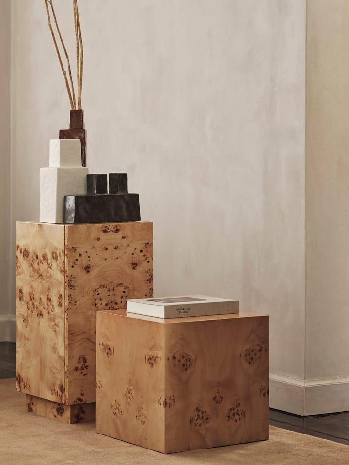 Burl Cube side table 40x40 cm, Natural ferm LIVING