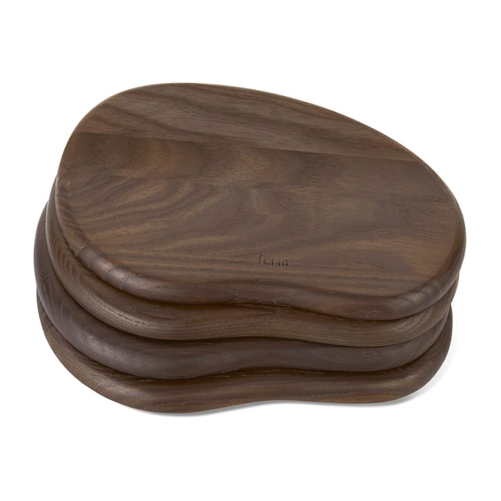 Cairn butter boards tray 4-pieces, Dark Brown ferm LIVING