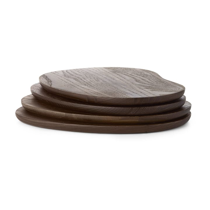 Cairn butter boards tray 4-pieces, Dark Brown ferm LIVING