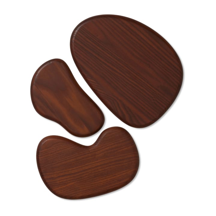 Cairn cutting board 3 pieces, Dark Brown ferm LIVING