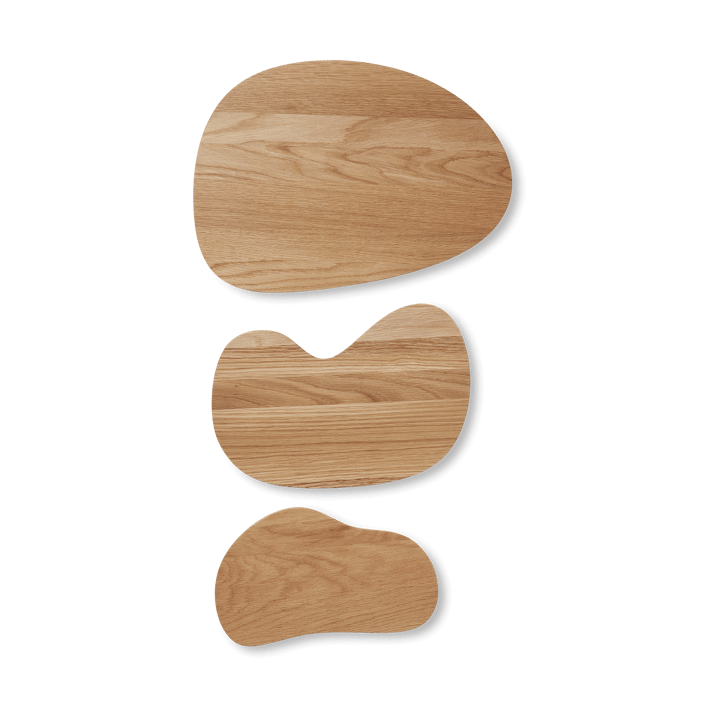 Cairn cutting board 3 pieces, Oak ferm LIVING