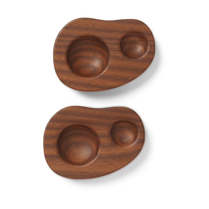 Cairn egg cup 2-pack, Dark brown ferm LIVING