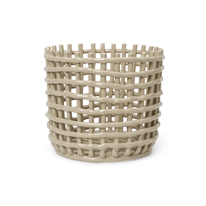 Ceramic braided basket Ø23.5 cm - cashmere - Ferm Living