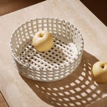 Ceramic braided bowl - off-white - ferm LIVING