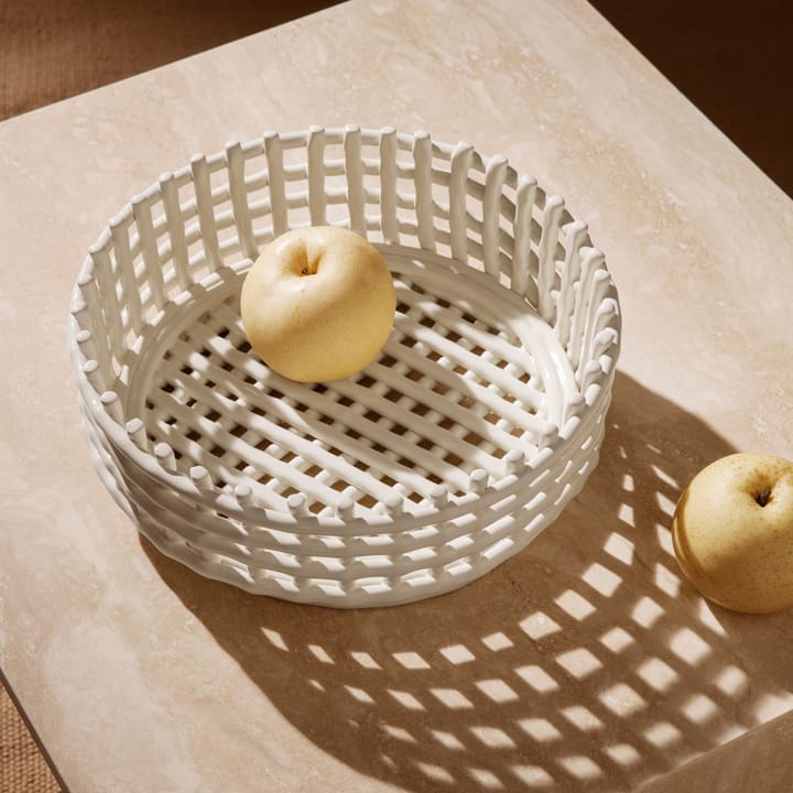 Ceramic braided bowl, off-white ferm LIVING