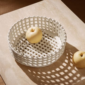 Ceramic braided bowl - off-white - ferm LIVING