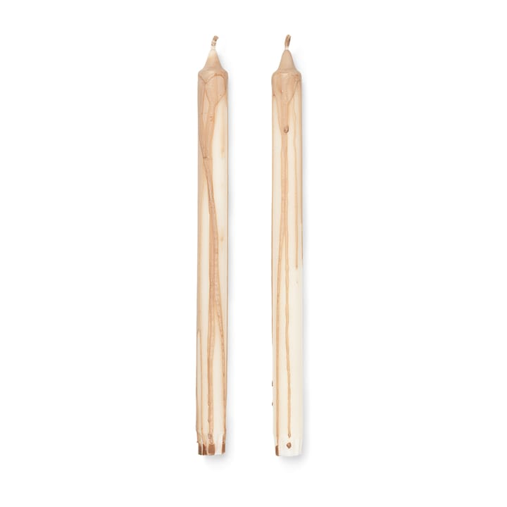 Dryp stearin candle 2-pack, Beige ferm LIVING