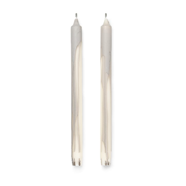 Dryp stearin candle 2-pack - Warm Grey - Ferm Living