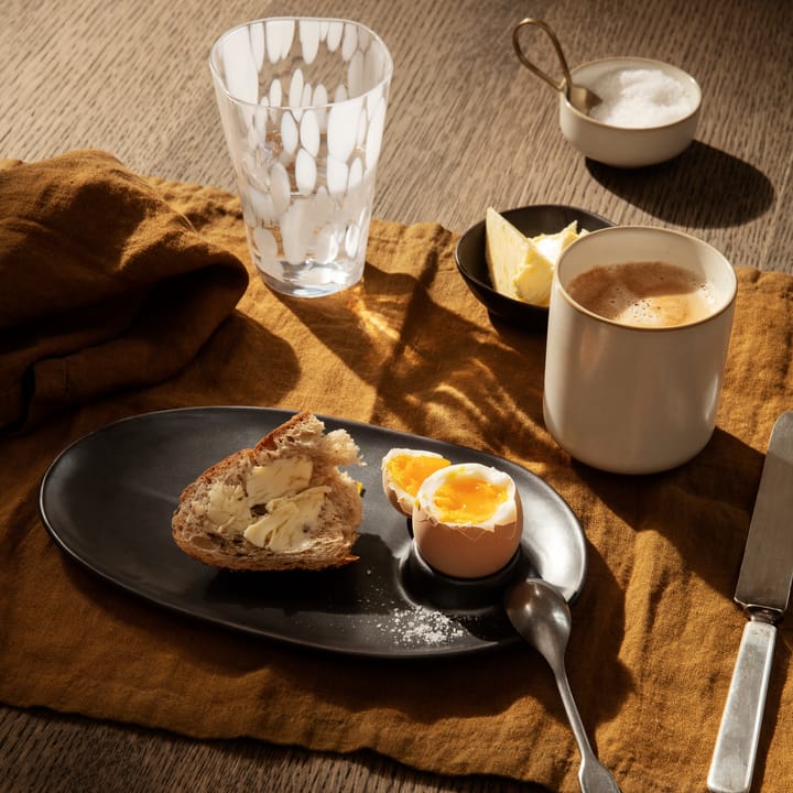 Flow breakfast plate 14x23.5 cm, black ferm LIVING