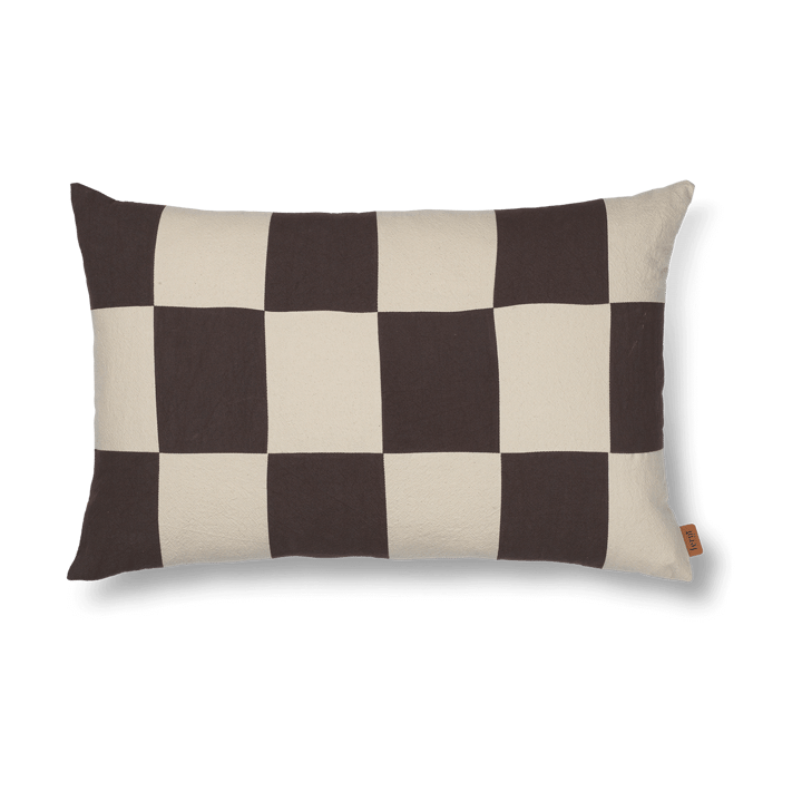 Fold patchwork cushion cover 40x60 cm, Coffee-undyed ferm LIVING