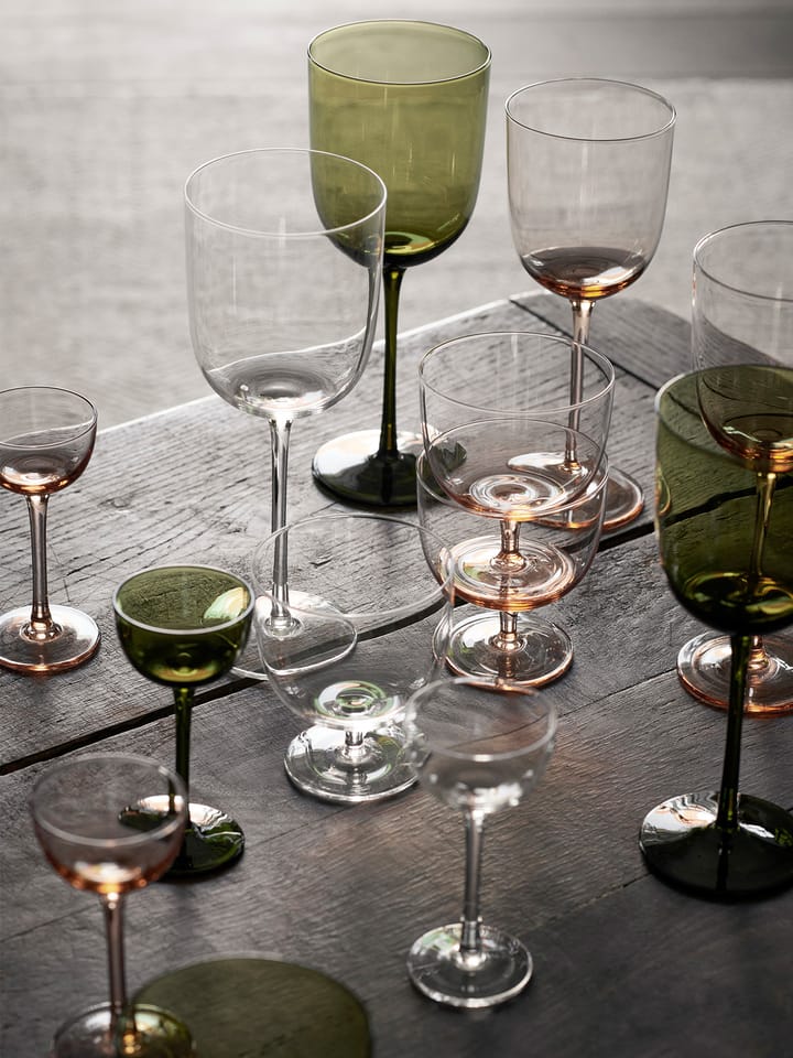 Host red wine glass 36 cl 2-pack, Moss Green ferm LIVING