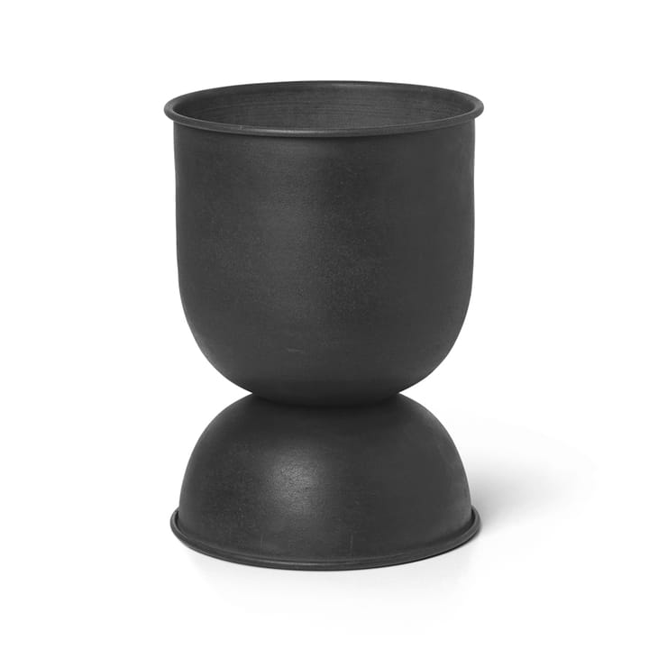 Hourglass flower pot extra small Ø21 cm - Black-dark grey - Ferm Living