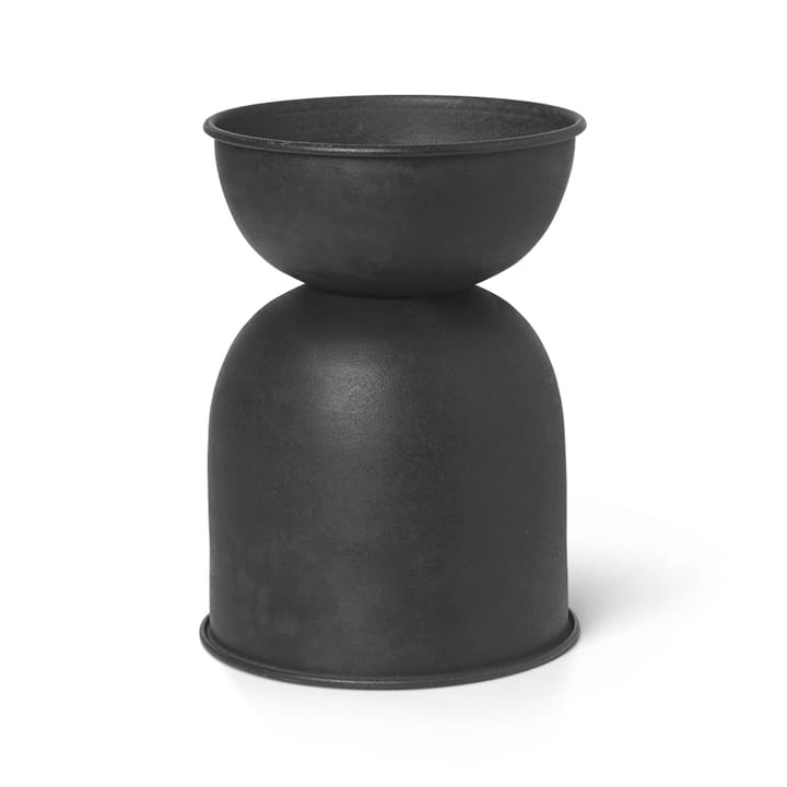 Hourglass flower pot extra small Ø21 cm, Black-dark grey ferm LIVING