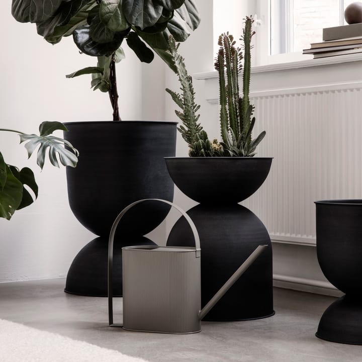 Hourglass flower pot large Ø50 cm, Black-dark grey ferm LIVING