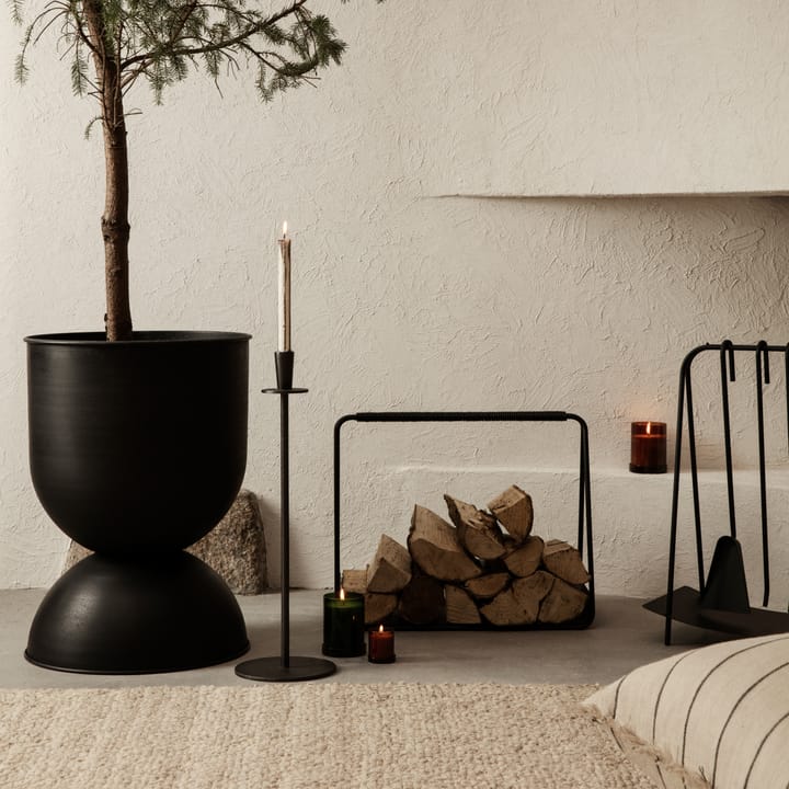 Hourglass flower pot large Ø50 cm, Black-dark grey ferm LIVING