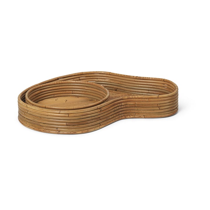 Isola tray 2 pieces, Natural Stained ferm LIVING