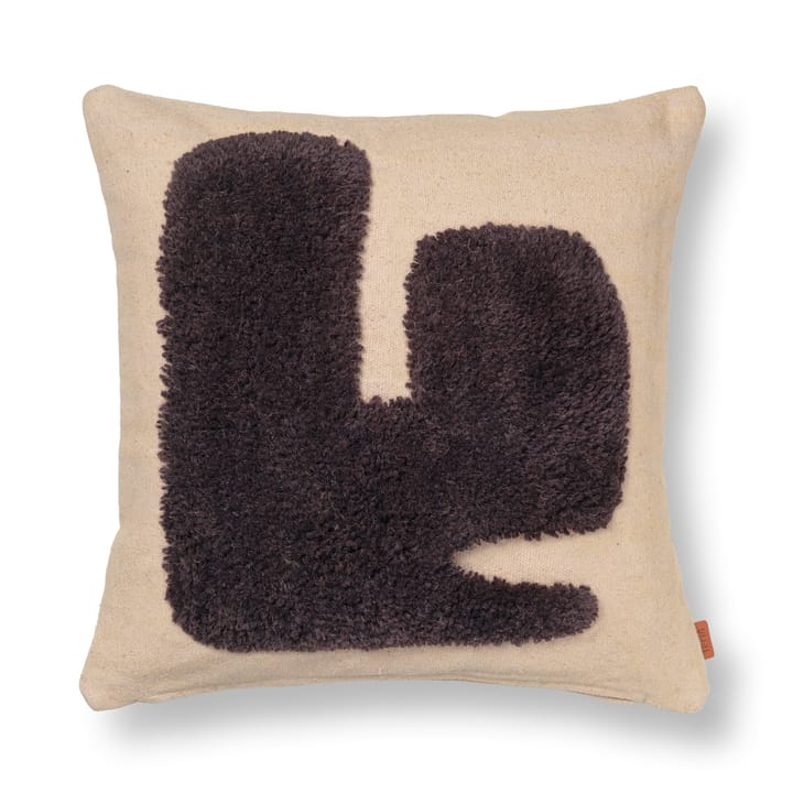 Lay cushion 50x50 cm, Sand / Dark Brown ferm LIVING