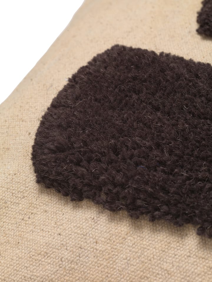 Lay cushion 50x50 cm, Sand / Dark Brown ferm LIVING