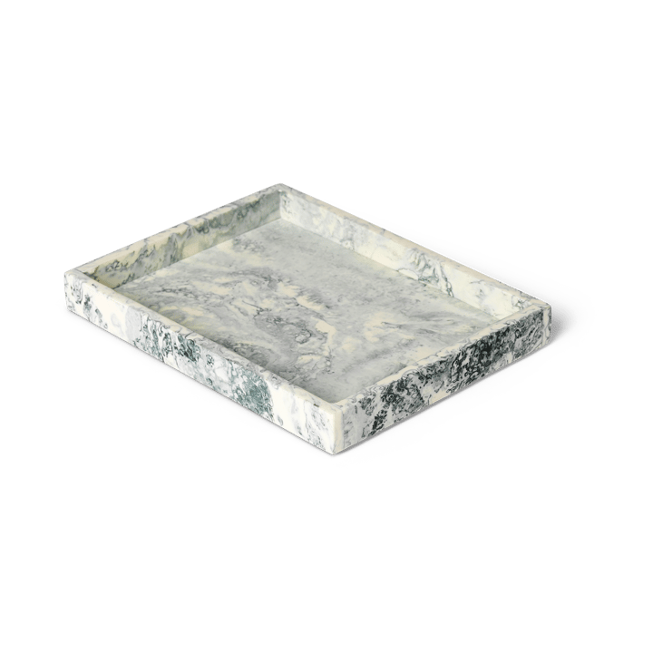 Mist decorative tray 15x20 cm, Emerald-off white ferm LIVING