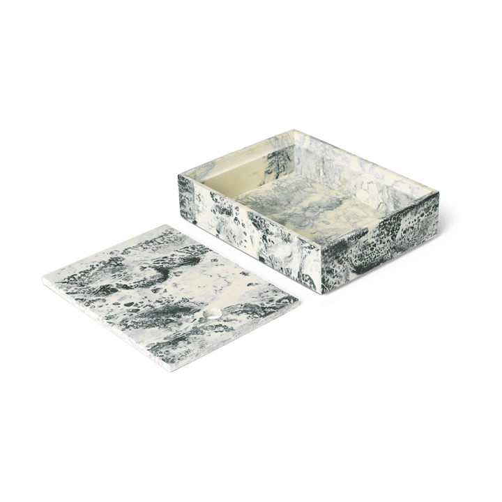 Mist storage box 15x20 cm, Emerald-off white ferm LIVING