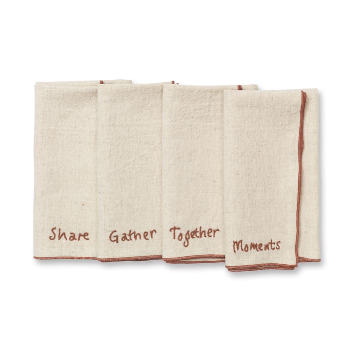 Occasions napkins 4 pieces - Natural - Ferm LIVING