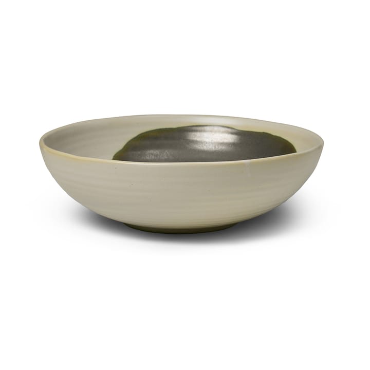 Omhu bowl large ⌀28 cm, off white-charcoal ferm LIVING