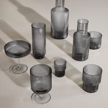 Ripple champagne glass 2-pack - smoked grey - ferm LIVING