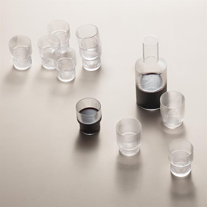 Ripple glass 4-pack, clear ferm LIVING