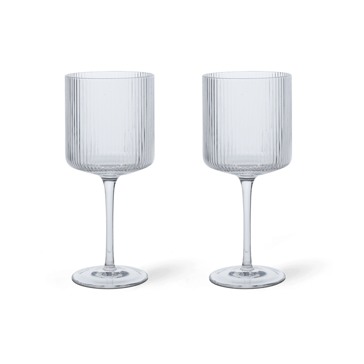 Ripple red wine glass 32,5 cl 2-pack, Clear ferm LIVING