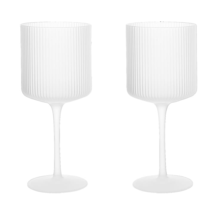 Ripple red wine glass 32,5 cl 2-pack, Frosted ferm LIVING