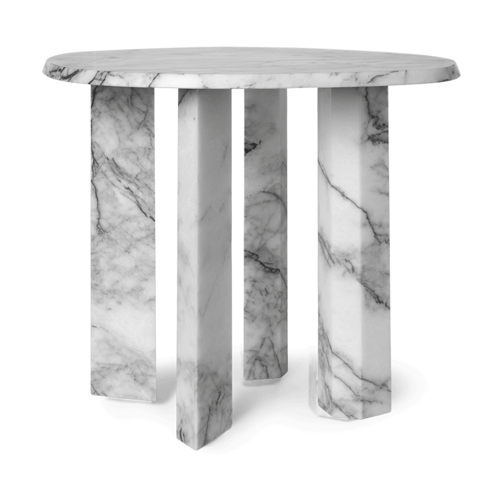 Taula side table Ø54,4x45 cm, White-charcoal ferm LIVING