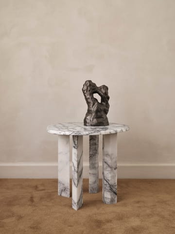 Taula side table Ø54,4x45 cm - White-charcoal - ferm LIVING