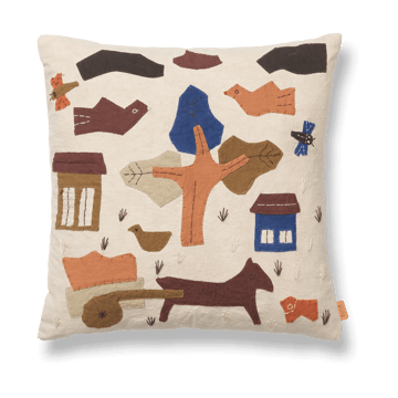 Village cushion 40x40 cm - Off-white - Ferm Living