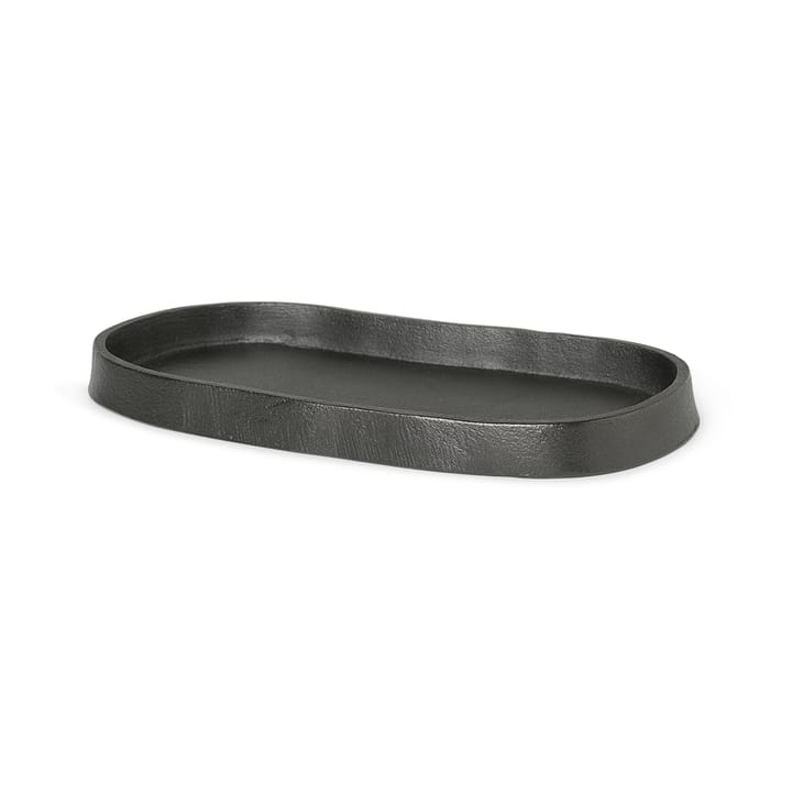 Yama tray oval 9.5x19 cm, Blackened aluminum ferm LIVING