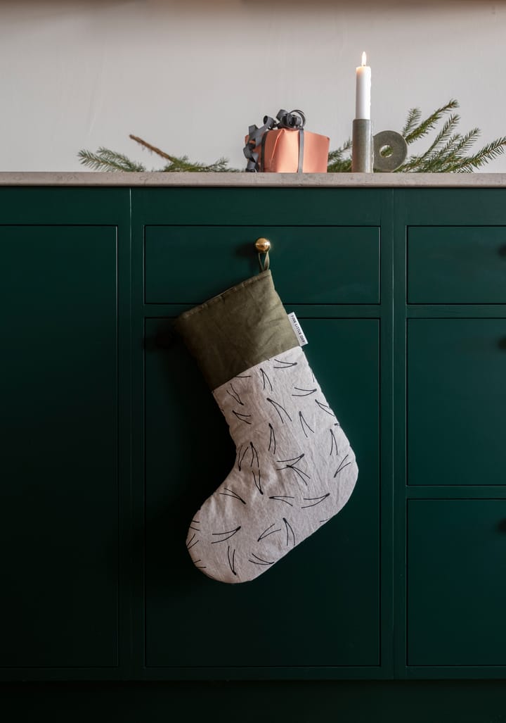 Barr Christmas stocking 40 cm, Black-green-nature Fine Little Day