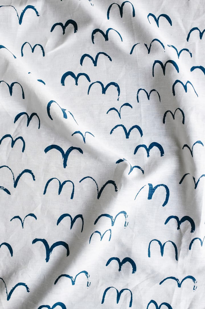 Bird fabric, White-blue Fine Little Day