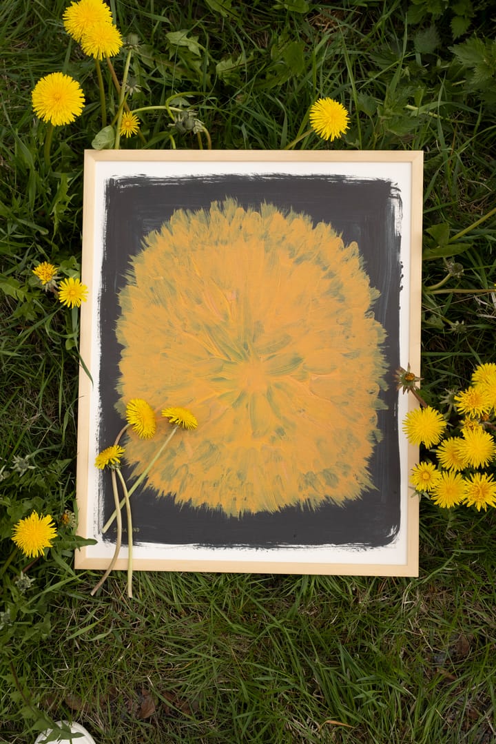 Dandelion poster 40x50 cm, Yellow-black Fine Little Day