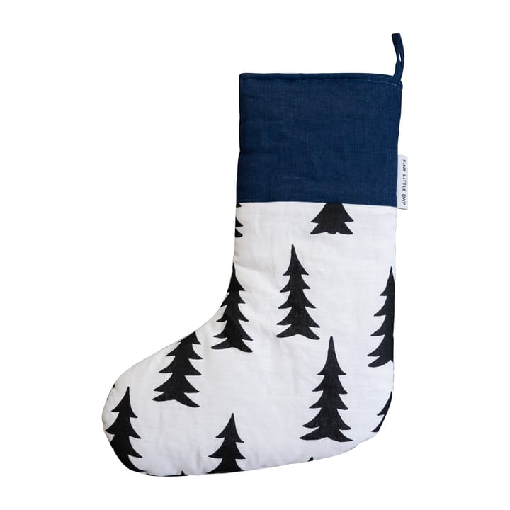 Gran Christmas stocking 40 cm - Black-blue-white - Fine Little Day