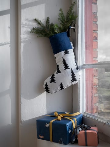 Gran Christmas stocking 40 cm - Black-blue-white - Fine Little Day