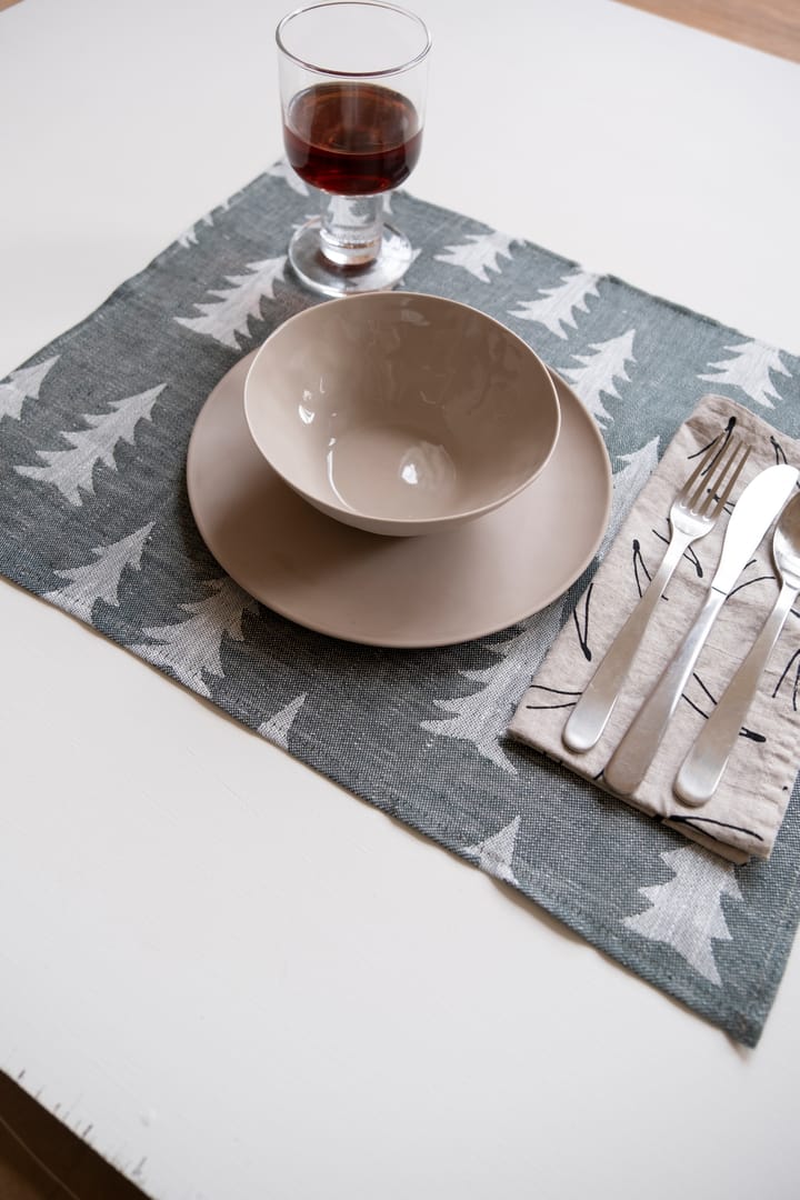 Gran placemat 37x47 cm, Green-white Fine Little Day