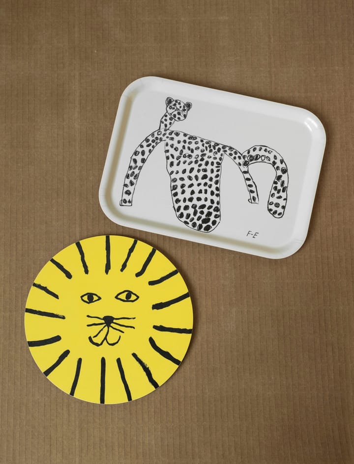 Lion coaster Ø21 cm - Yellow - Fine Little Day