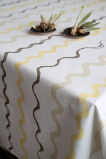 Randig oilcloth - White-yellow - Fine Little Day