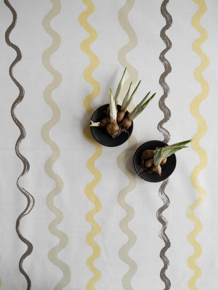 Randig oilcloth, White-yellow Fine Little Day