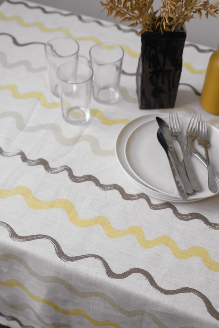 Randig table cloth 149x250 cm, White-yellow Fine Little Day