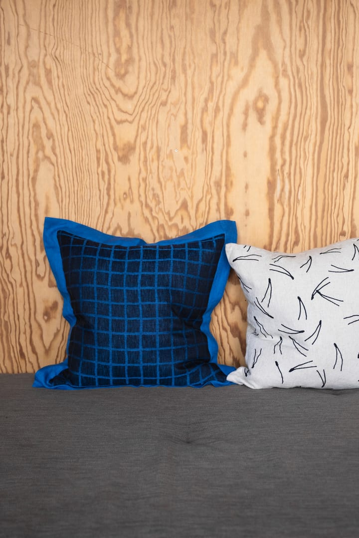 Rutig cushion cover 47x47 cm, Blue-black Fine Little Day