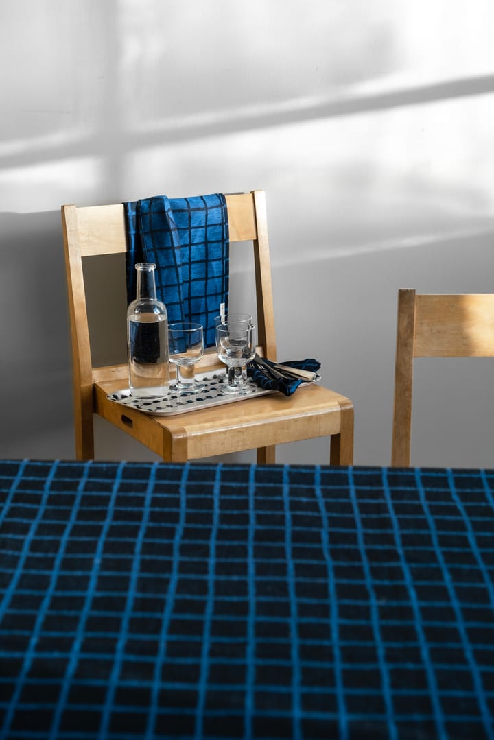 Rutig jacquard-woven kitchen towel 47x70 cm, Blue-black Fine Little Day