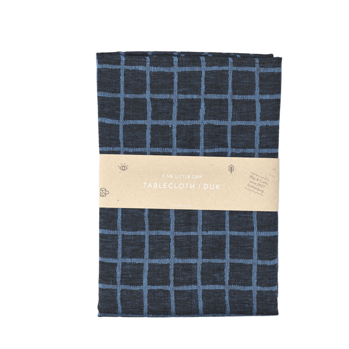 Rutig jacquard-woven table cloth 147x147 cm, Blue-black Fine Little Day