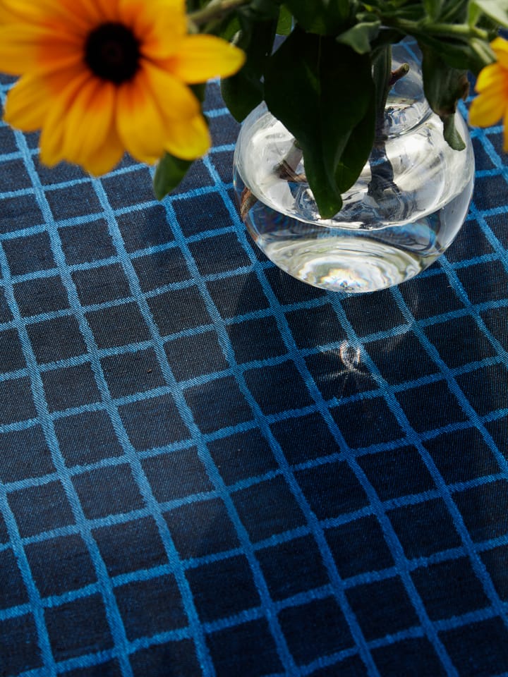 Rutig jacquard-woven table cloth 147x147 cm, Blue-black Fine Little Day